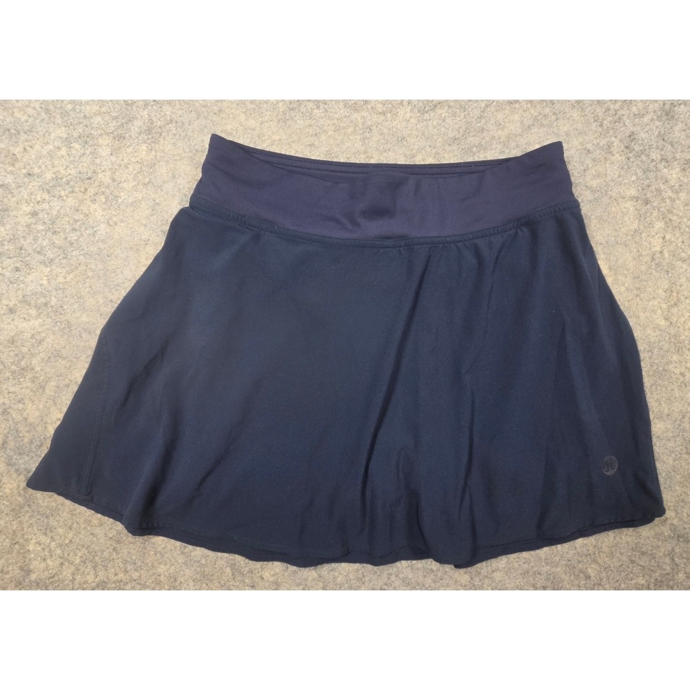 Lululemon Pace Rival Mid-Rise Skirt Navy Blue Size 4 Tennis Running Skort